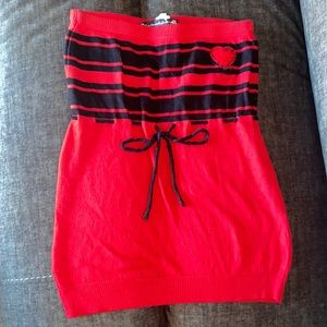 Cure red tube top